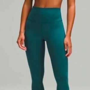 NWT lululemon Wunder Train HR Crop 23" Storm Teal